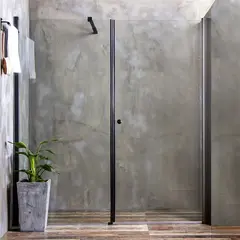 Bathlife Allsidig Dusjnisje 70x70 cm, Sort Matt/Klart Glass