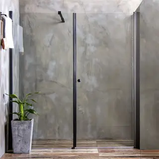 Bathlife Allsidig Dusjnisje 100x80 cm, Sort Matt/Klart Glass