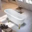 Bathlife Ideal Badekar 1530x670 mm, med messing f&#248;tter, Hvit