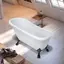 Bathlife Ideal Badekar 1530x670 mm, med sorte f&#248;tter, Hvit