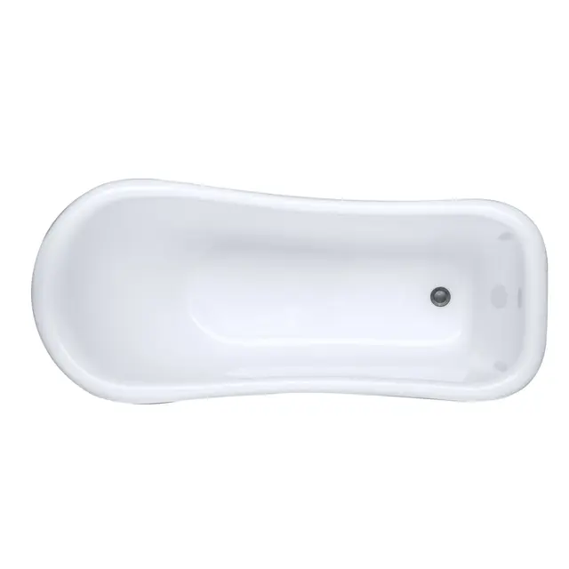Bathlife Ideal Badekar 1530x670 mm, med sorte føtter, Hvit 