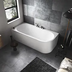 Bathlife Sj&#228;lsro Hj&#248;rnebadekar 1800x820 mm, Akryl, Venstre, Hvit