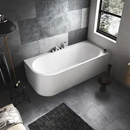 Bathlife Själsro Hjørnebadekar 1800x820 mm, Akryl, Høyre, Hvit