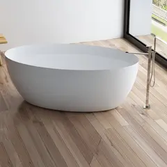 Bathlife Modern Frittstående badekar 1600x850 mm, Akryl, Hvit