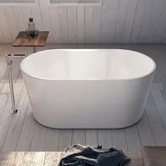 Bathlife Hipp Frittst&#229;ende badekar 1410x800 mm, Akryl, Hvit