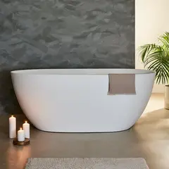 Bathlife Vila Frittstående Badekar 1600x740 mm, Hvit