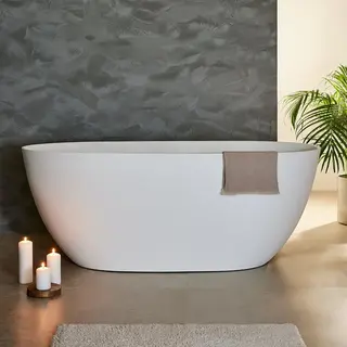 Bathlife Vila Frittstående Badekar 1600x740 mm, Hvit