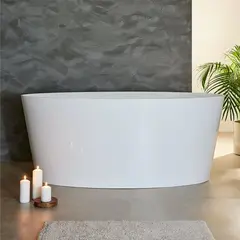 Bathlife Blund Frittstående Badekar 1582x718 mm, Hvit