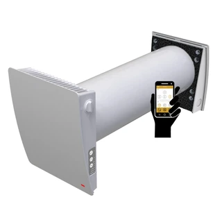 Duka One S6 Plus Wifi Ventilator &#216;160 mm, Wifi, m/varmegjenvinning, Hvit