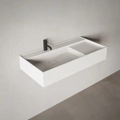 Copenhagen Bath Oslo 90 Servant 90x45 cm, venstre, Hvit Matt