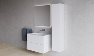 Copenhagen Bath SQ2 Servantskap 80 80x45x60 cm, med servant, Hvit Matt