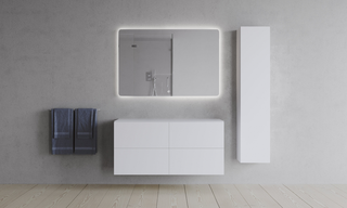 Copenhagen Bath SQ2 Servantskap 120 120x45x60 cm, m/benkeplate, Hvit Matt