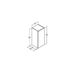 Dansani Inzo Underskap m/1 d&#248;r 35x35x80 cm, venstre, Gr&#229; Matt