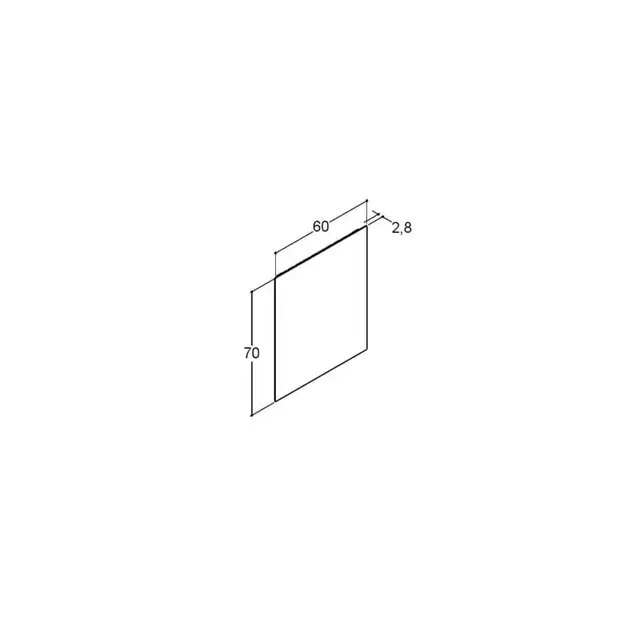 Dansani Select Speil uten lys 60x0,4x70 cm 