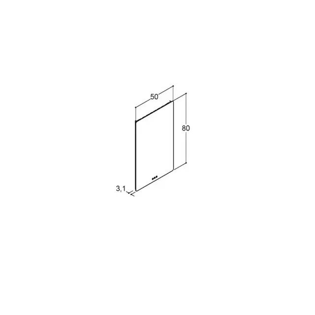 Dansani Soft Speil uten lys 50x3,1x80 cm 