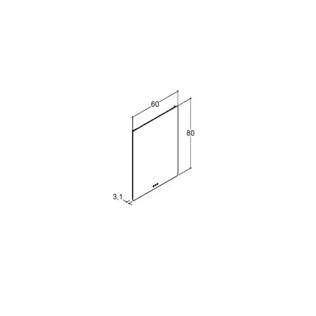 Dansani Soft Speil uten lys 60x3,1x80 cm 