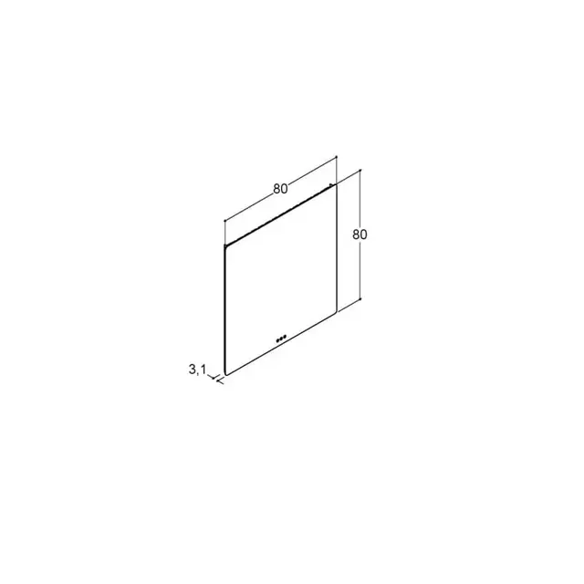 Dansani Soft Speil uten lys 80x3,1x80 cm 