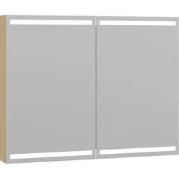 Dansani Level Speilskap med LED-lys 100x14,5x80 cm, Nordisk Eik