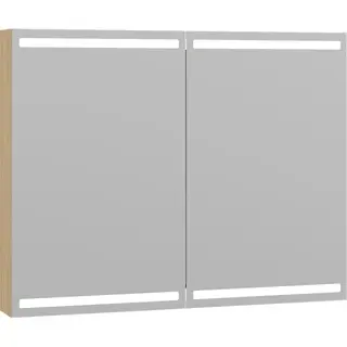 Dansani Level Speilskap med LED-lys 100x14,5x80 cm, Nordisk Eik