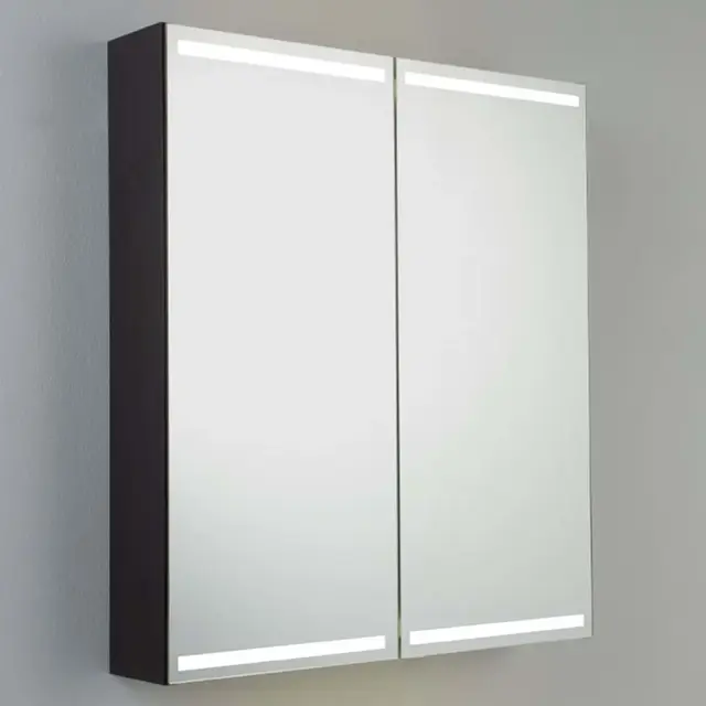 Dansani Level Speilskap med LED-lys 60x14,5x80 cm, Hvit Matt 
