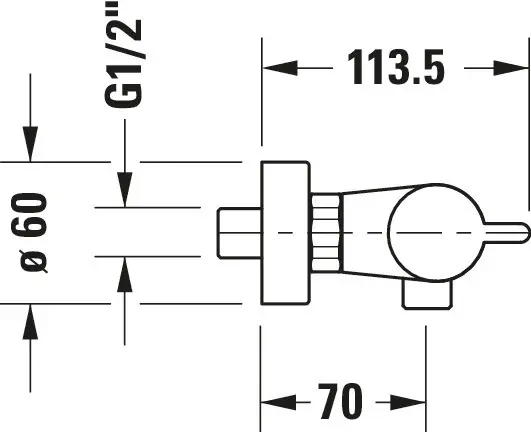 Duravit B.2 Dusjbatteri med termostat Krom 