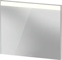 Brioso Speil med LED-lys 82x70 cm, Dimbar, Hvit H&#248;yglans Dekor