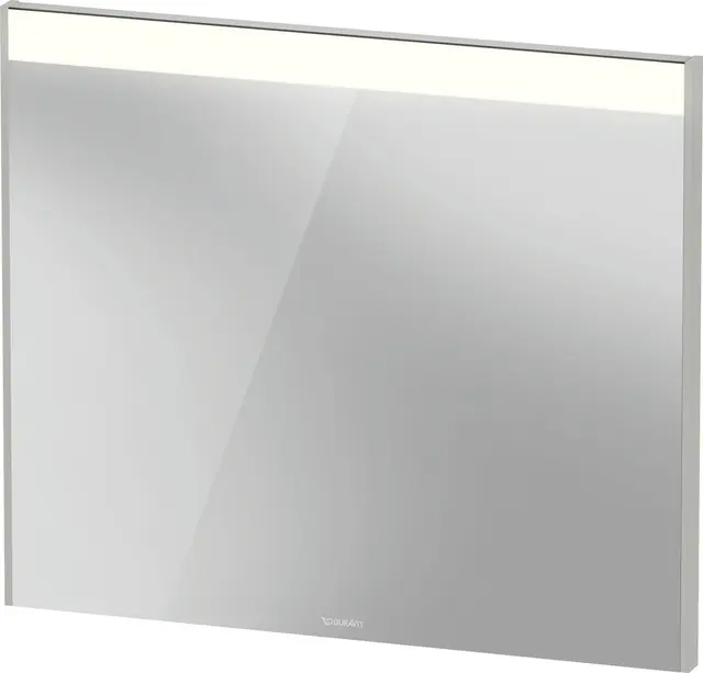 Brioso Speil med LED-lys 82x70 cm, Dimbar, Hvit Høyglans Dekor 