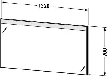 Brioso Speil med LED-lys 132x70 cm, Dimbar, Naturlig Eik 