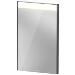 Brioso Speil med LED-lys 42x70 cm, Grafitt Matt Dekor