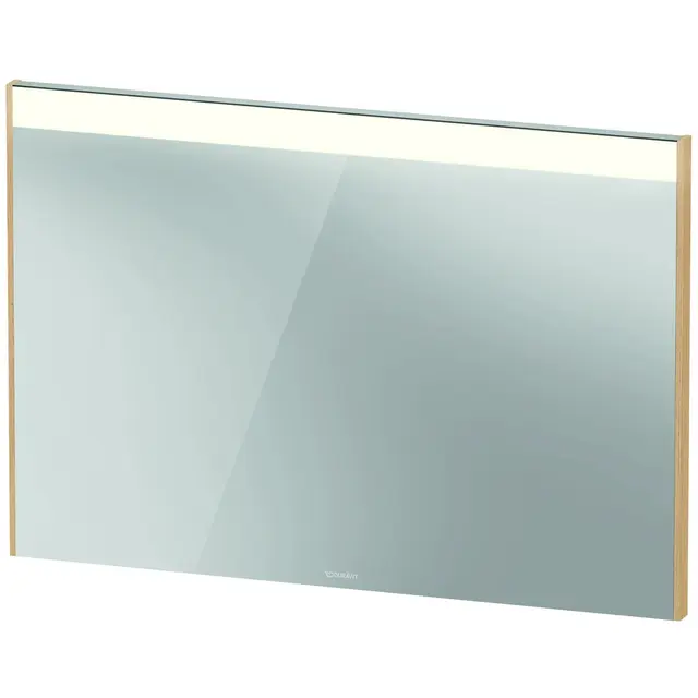 Brioso Speil med LED-lys 102x70 cm, Naturlig Eik 