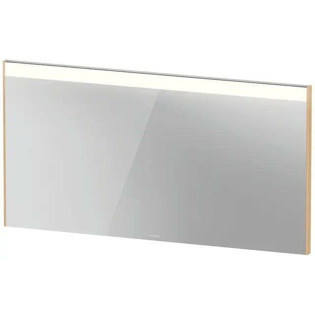 Brioso Speil med LED-lys 132x70 cm, Naturlig Eik 