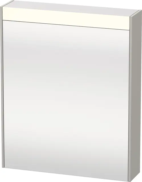 Brioso Speilskap med LED-lys og 1 dør 62x76 cm, Venstre, Betonggrå Matt Dekor 