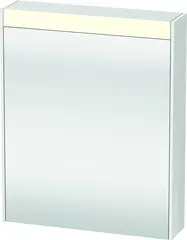 Brioso Speilskap med LED-lys og 1 d&#248;r 62x76 cm, Venstre, Hvit H&#248;yglans Dekor