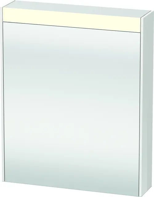 Brioso Speilskap med LED-lys og 1 dør 62x76 cm, Venstre, Hvit Høyglans Dekor 