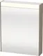 Brioso Speilskap med LED-lys og 1 d&#248;r 62x76 cm, Venstre, Basalt Matt Dekor