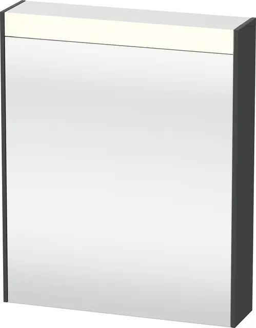 Brioso Speilskap med LED-lys og 1 dør 62x76 cm, Venstre, Grafitt Matt Dekor 