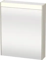 Brioso Speilskap med LED-lys og 1 dør 62x76 cm, Venstre, Taupe Dekor