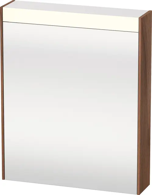 Brioso Speilskap med LED-lys og 1 dør 62x76 cm, Høyre, Natur Valnøtt Dekor 