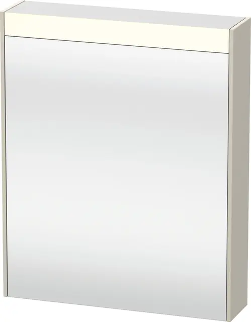 Brioso Speilskap med LED-lys og 1 dør 62x76 cm, Høyre, Taupe Dekor 