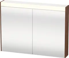 Brioso Speilskap med LED-lys og 2 d&#248;rer 82x76 cm, M&#248;rk Valn&#248;tt Dekor