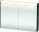 Brioso Speilskap med LED-lys og 2 d&#248;rer 82x76 cm, Grafitt Matt Dekor