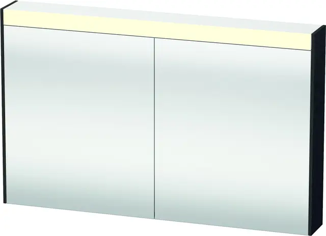 Brioso Speilskap med LED-lys og 2 dører 102x76 cm, Sort Eik 