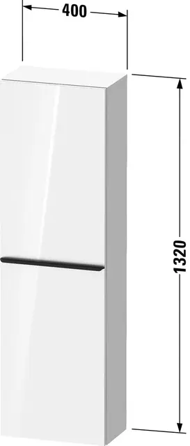 Duravit D-Neo Halvhøyt Skap 1320x400x240 mm, Hvit matt 