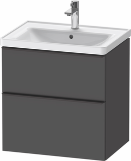 Duravit D-Neo Møbelpakke m/2 skuffer 650x480 mm, med servant, Grafitt matt