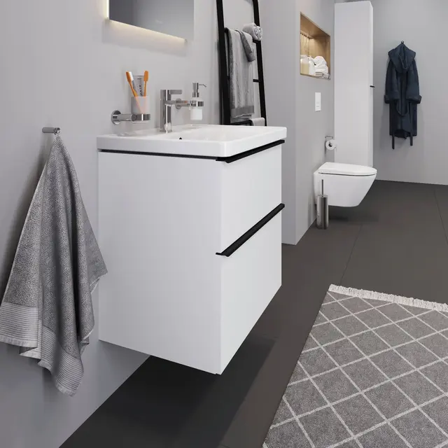 Duravit D-Neo Servantskap m/2 skuffer 634x452 mm, Hvit Matt Dekor 