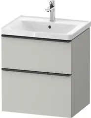 Duravit D-Neo Servantskap m/2 skuffer 584x452 mm, Betonggr&#229; Matt Dekor