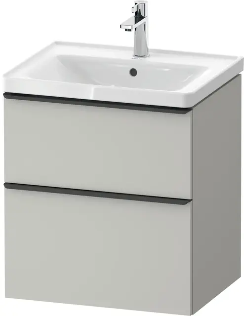 Duravit D-Neo Servantskap m/2 skuffer 584x452 mm, Betonggrå Matt Dekor 