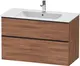 Duravit D-Neo Servantskap m/2 skuffer 1010x462 mm, Natur Valn&#248;tt Dekor