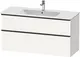 Duravit D-Neo Servantskap m/2 skuffer 1210x462 mm, Hvit Matt Dekor