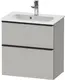 Duravit D-Neo Compact Servantskap 610x372 mm, Betonggr&#229; Matt Dekor